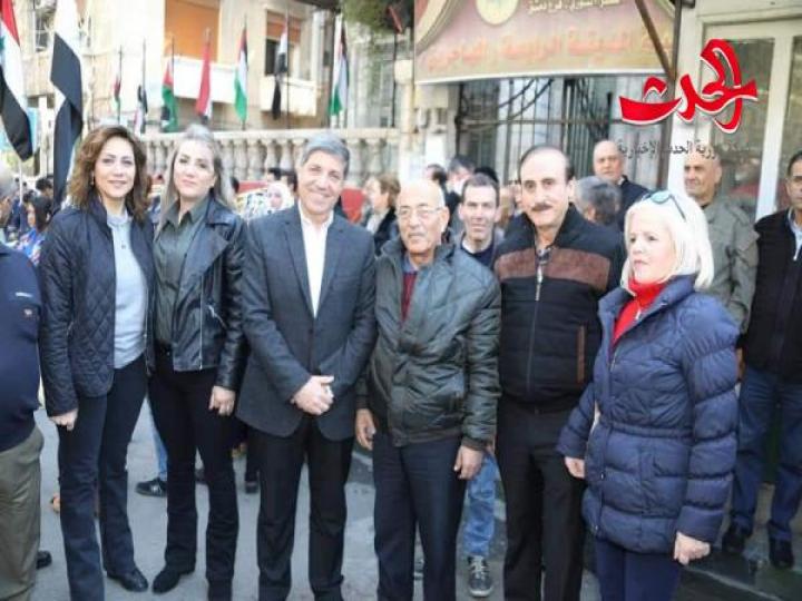 قيادة الشعبة الرابعة بدمشق تحتفل بذكرى ال8 من آذار المجيد