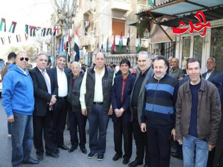 قيادة الشعبة الرابعة بدمشق تحتفل بذكرى ال8 من آذار المجيد