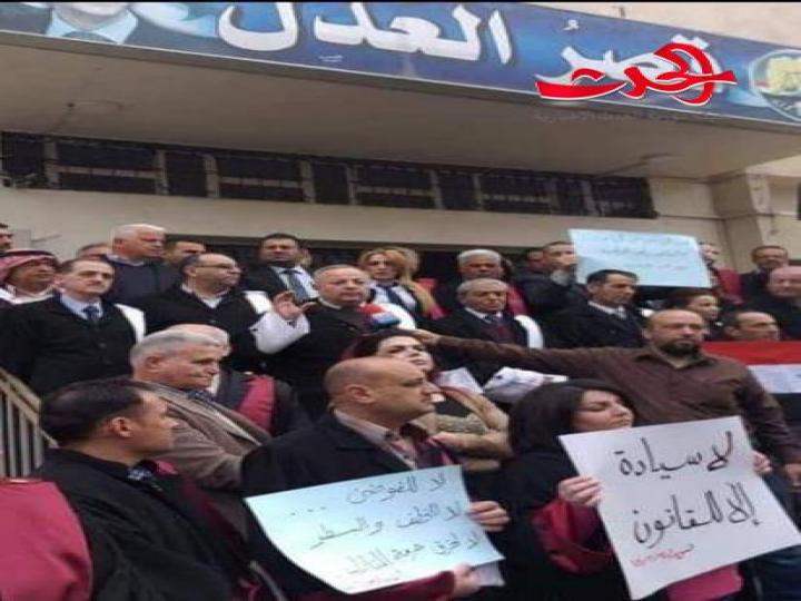 اعتصام للمحامين السويداء بعد محاولة خطف وضرب بعضهم...والاعين تراقب