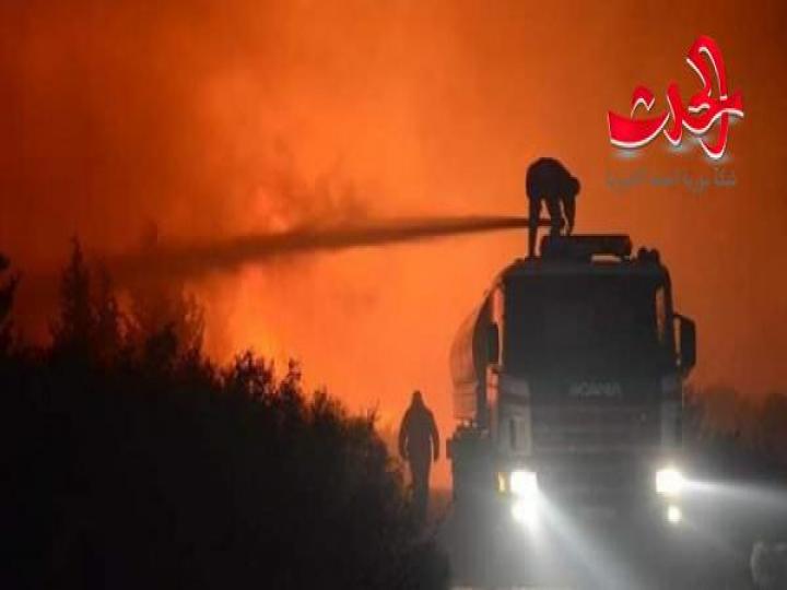 إخماد 7 حرائق أعشاب في منطقتي صحنايا وجرمانا بريف دمشق