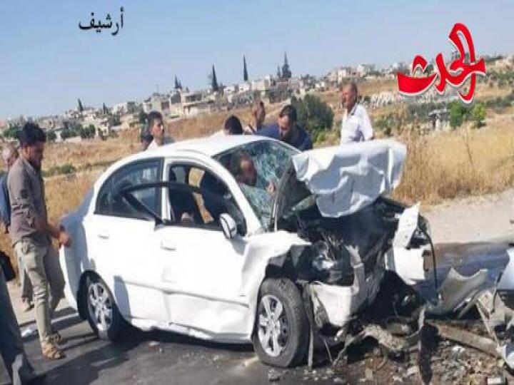الموت على طريق سلمية الرقة ..وفاة 7 أشخاص جراء حادث سير 