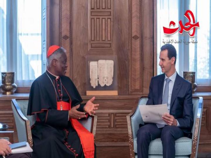 السيد الرئيس بشار الأسد يتسلم رسالة خطية من بابا الفاتيكان فرنسيس