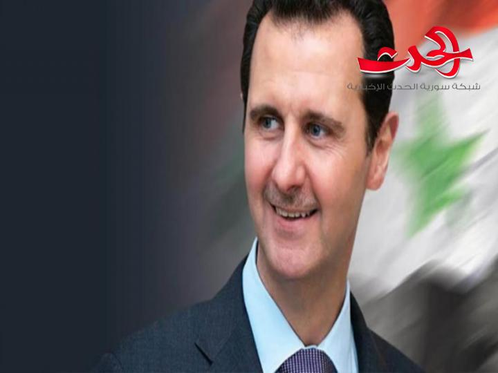 السيد الرئيس بشار الاسد يهنئ الرئيس اللبناني العماد مشيل عون بعيد الاستقلال