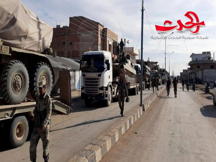الجيش يعزز الانتشار بريف الحسكة