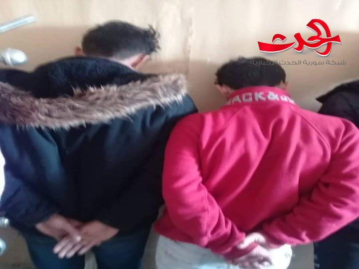 توقيف عصابة سـرقـة مـؤلفة مـن أربعـة أشـخاص مـن قـبل قسـم شـرطة المحطـة بحمص