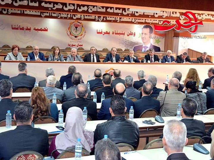 اجتماع توجيهي تنظيمي لرؤساء وأعضاء المكاتب التنفيذية في اتحادات عمال المحافظات