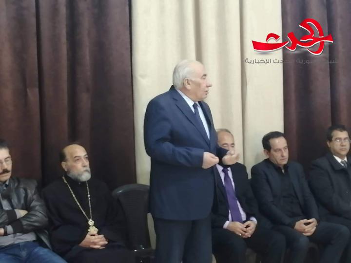 امين فرع الحزب ومحافظ درعا يهنأن الطوائف المسيحية بمناسبة عيد الميلاد المجيد
