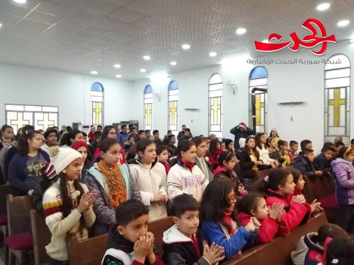 بمناسبة أعياد الميلاد حفل للأطفال في الكنيسة الانجيلية بدرعا