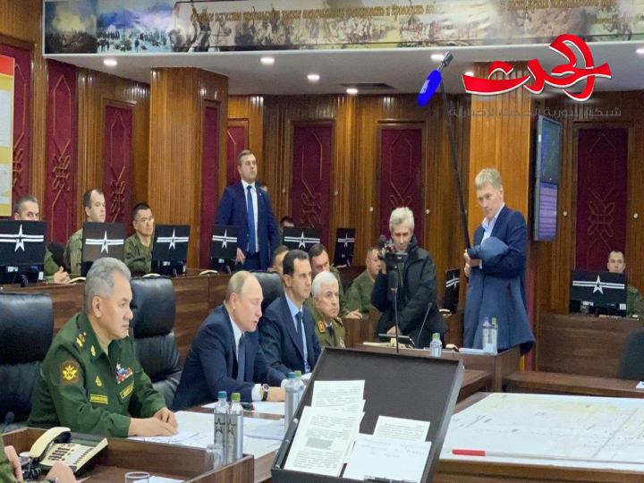 الرئيس بوتين يلتقي الرئيس الاسد في دمشق