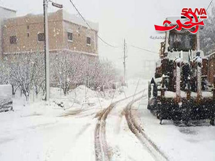 حالة الطرق العامة نتيجة الأحوال الجوية السائدة