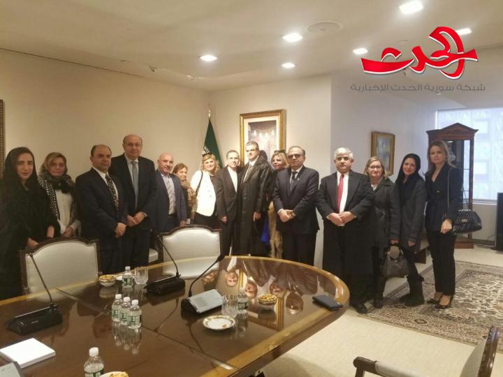 مغتربون سوريون يطالبون برفع الإجراءات الجائرة المفروضة على سورية في نيويورك