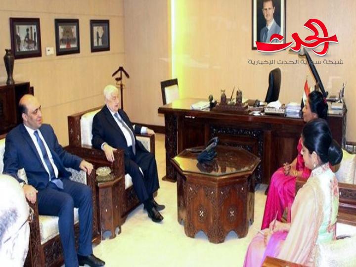المعلم يتسلم أوراق اعتماد سفيرة سريلانكا غير المقيمة