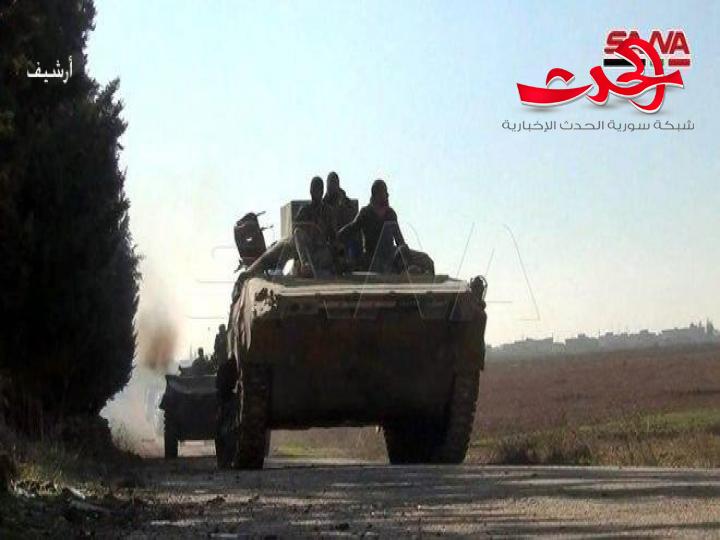 الجيش يواصل تقدمه بريف إدلب الجنوبي ويطهر بلدة معصران وقرية الصوامع في محيط معرة النعمان