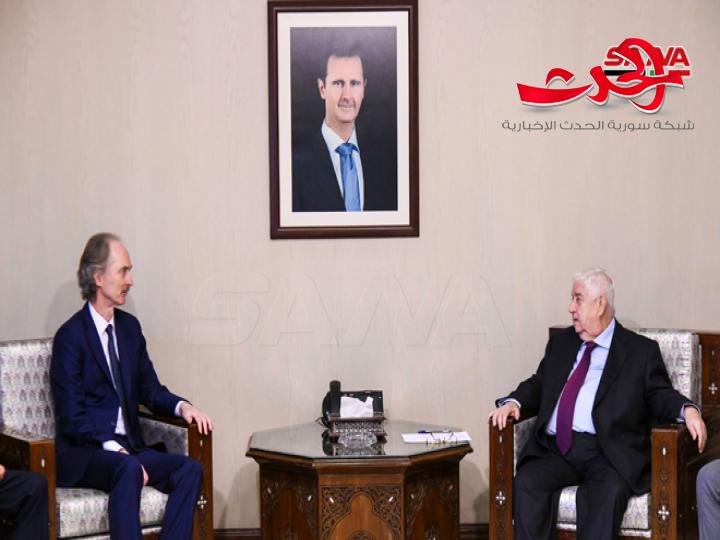 بعد شائعة وفاته المعلم يلتقي بيدرسون ويؤكدان أهمية الالتزام بقواعد وإجراءات عمل لجنة مناقشة الدستور