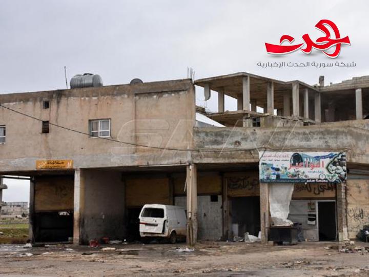بالصور... الاعلام يوثق مدينة سراقب بعد دحر الارهاب عنها
