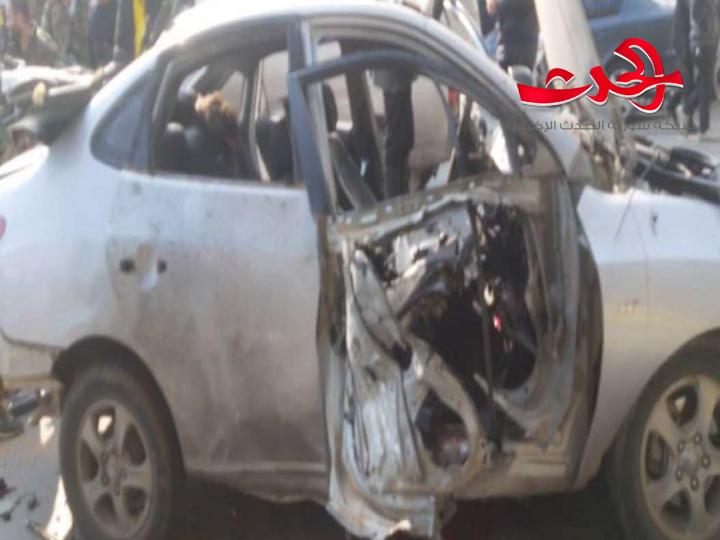 بالصور.. انفجار عبوة ناسفة بالقرب من كراجات باب مصلى بدمشق
