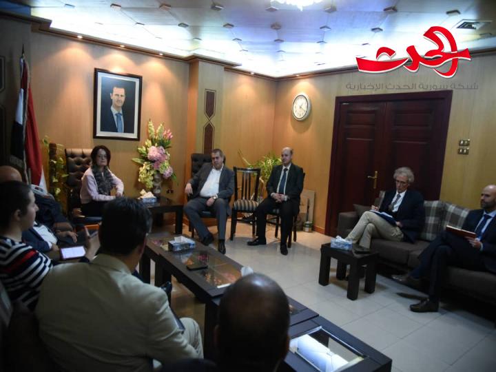 مباحثات بين الوزير النداف ووفد برنامج الغذاء العالمي آفاق التعاون