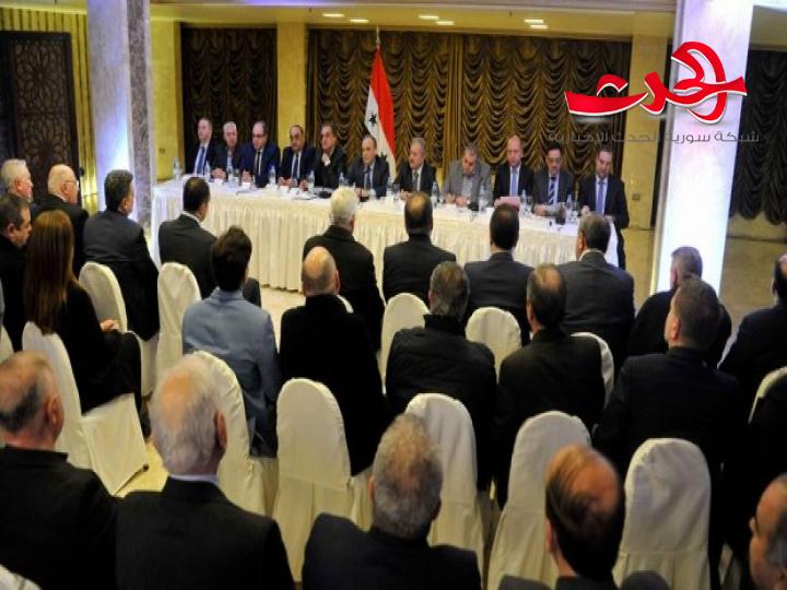 الوفد الحكومي يلتقي رجال الأعمال في حلب 