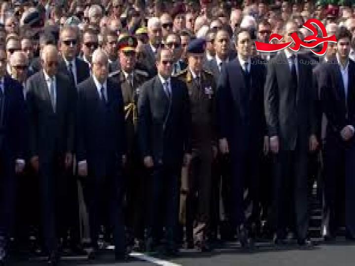 مراسم عسكرية في تشييع الراحل حسني مبارك بحضور السيسي