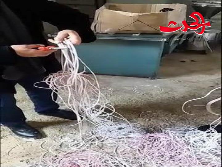 التجارة الداخلية تضبط كميات من الكابلات المغشوشة في منطقة السنجقدار