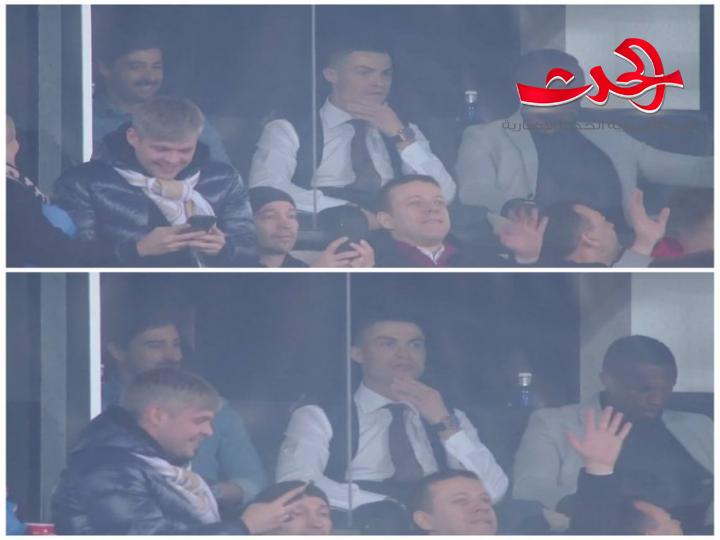 كريستيانو رونالدو تابع مباراة الكلاسيكو من مدرجات "سانتياغو برنابيو"