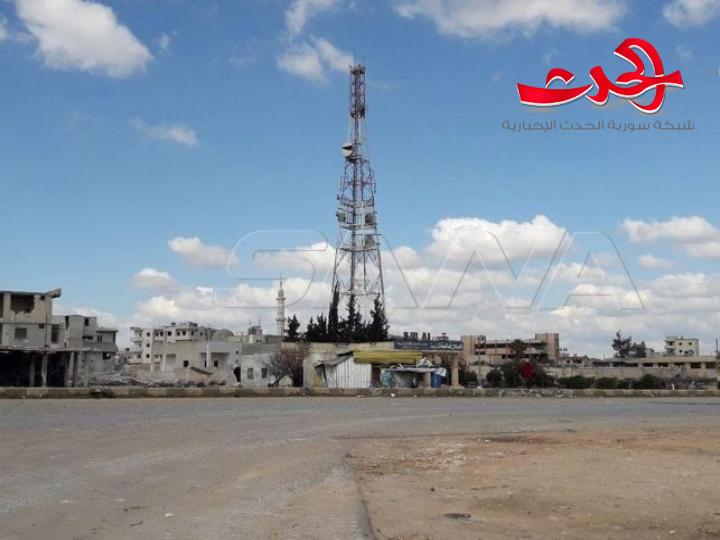 الجيش السوري يمشط سراقب من مخلفات الارهابيين 