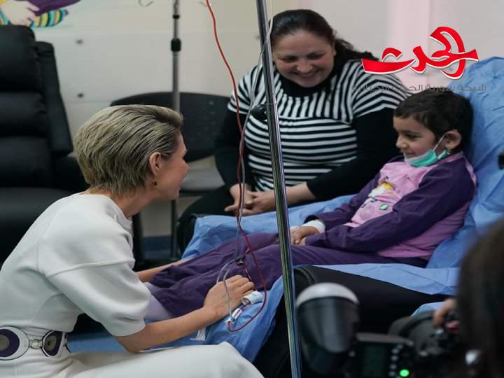 السيدة الاولى أسماء الأسد في احتفال توسع جمعية بسمة في البيروني