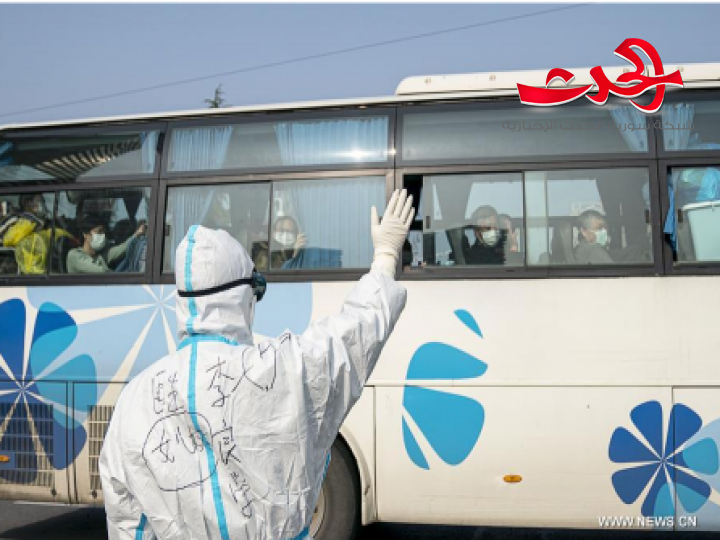بالصور.. مستشفى ووهان ينهي أعمال التعقيم 