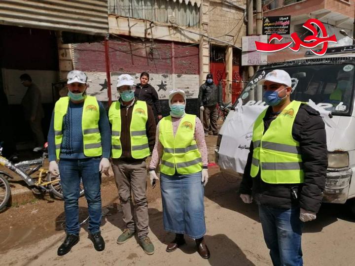 مبادرات شبابية متنوعة بدرعا للتصدي لفيروس كورونا