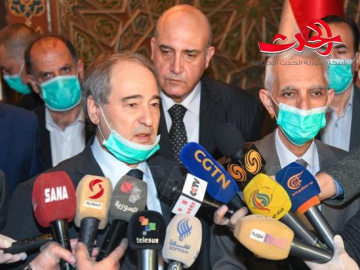 وصول المساعدات الصينية الى مطار دمشق الدولي