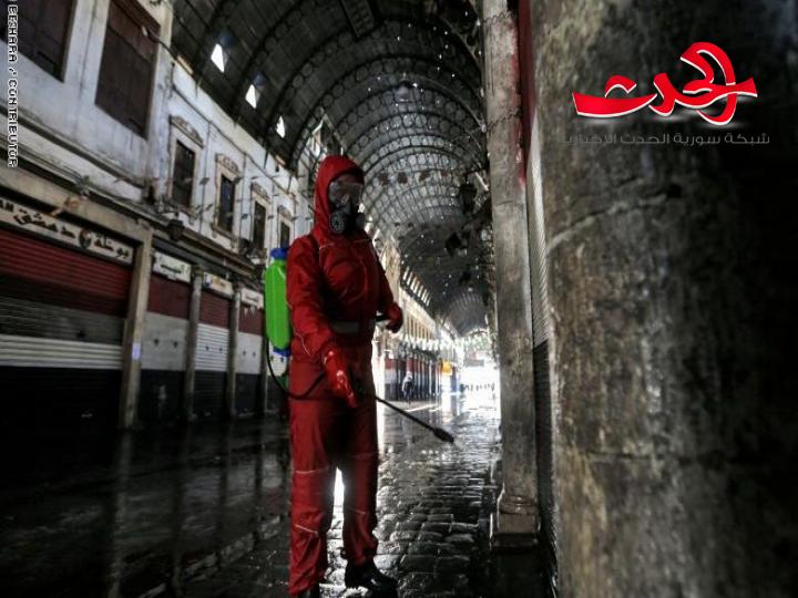 الاعلان عن 5 اصابات جديدة بفيروس كورونا في سورية