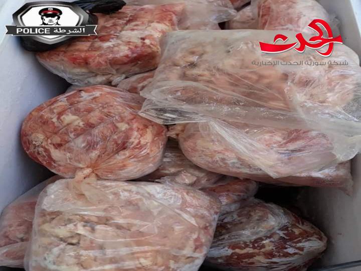 ضبط لحوم فاسدة في دوما بريف دمشق 