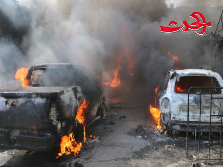 استشهاد مدنيين بانفجار صهريج ومقتل عدد من مرتزقة أردوغان