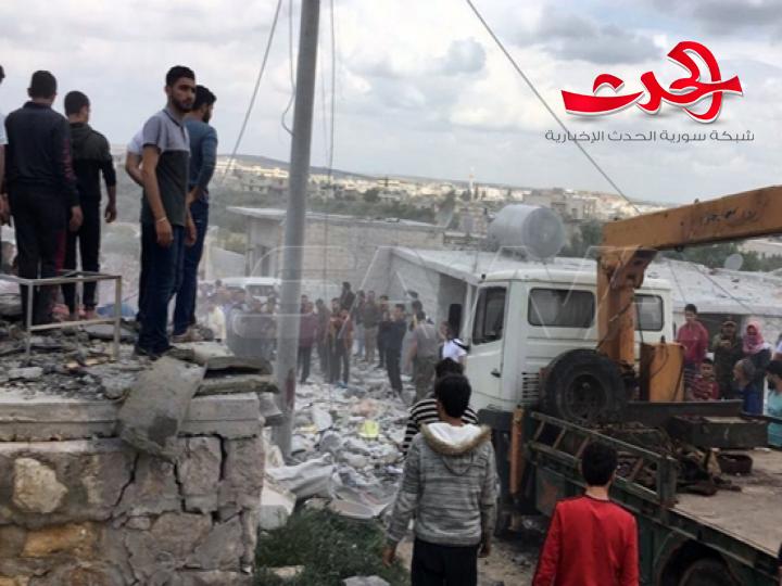 انفجار في مستودع للغاز على اطراف بلدة يوقع عدد من الاصابات نبل