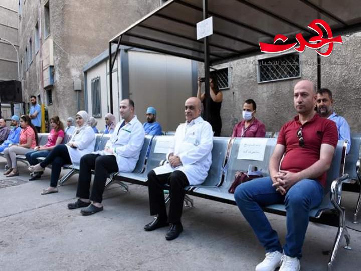 بالصور... شاهد كيف دعمت وزارة الثقافة الطواقم الطبية في مشافي دمشق