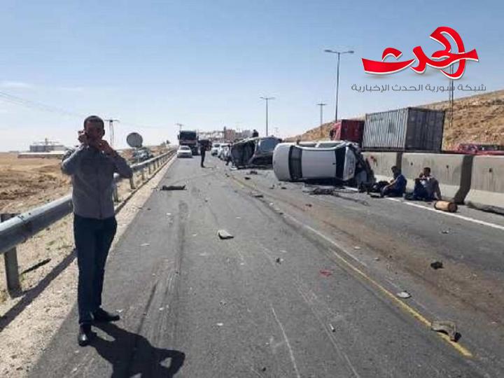 حادث مروري مروع في الاردن على طريق صحراوي