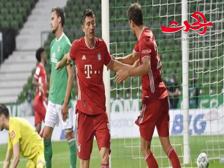 بايرن ميونخ يفوز على فيردر ويتوج بلقب الدوري للمرة الثامنة