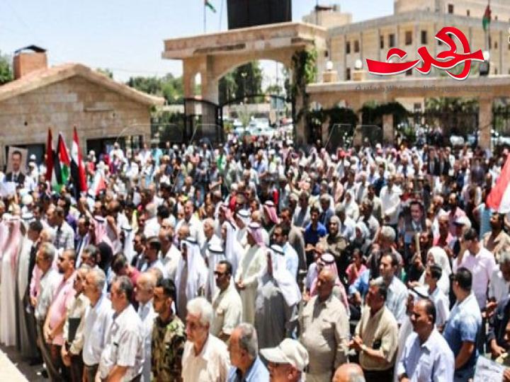  رفضاً وتنديداً بالإجراءات القسرية المفروضة على سورية.. وقفة وطنية جماهيرية في دير الزور