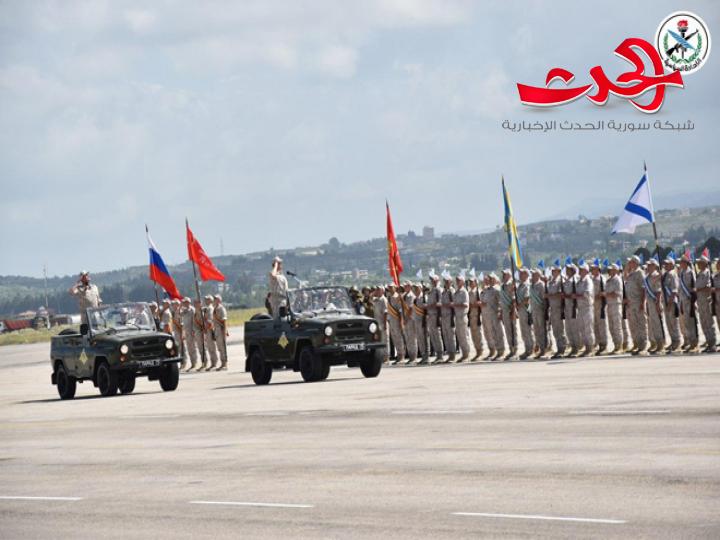 الوزير عزام ممثلا للسيد الرئيس في احتفال قاعدة حميميم بالنصر على النازية
