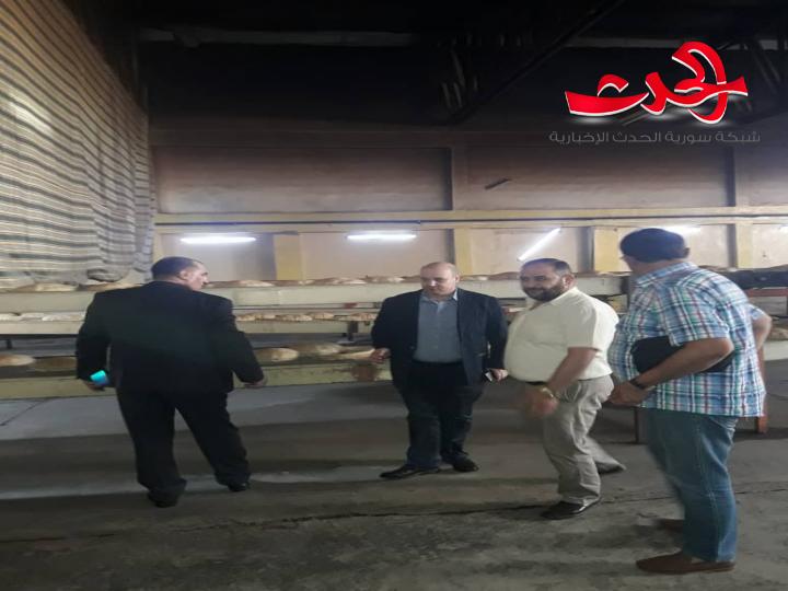 المهندس شعيب يتفقد مخابز جرمانا والمليحة ومجمع جرمانا ويؤكد على زيادة التشكيلة السلعية فيه