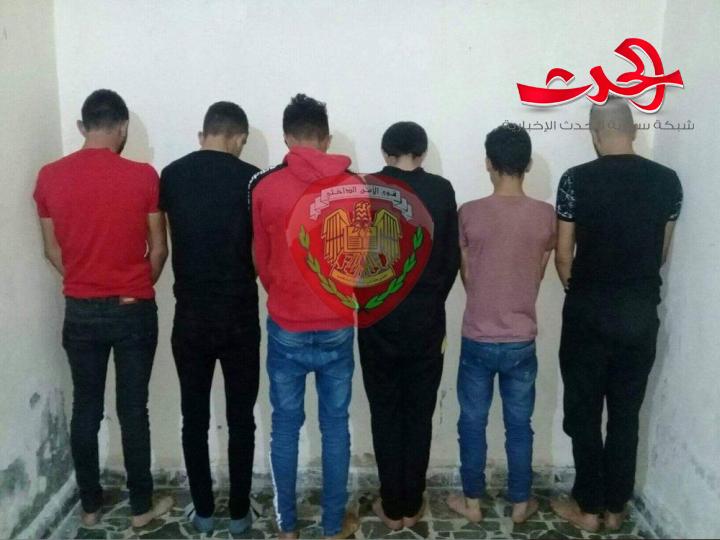 سارقوا المنازل والمحلات في منطقة الشيخ بدر بقبضة ناحية ومخفر برمانة المشايخ