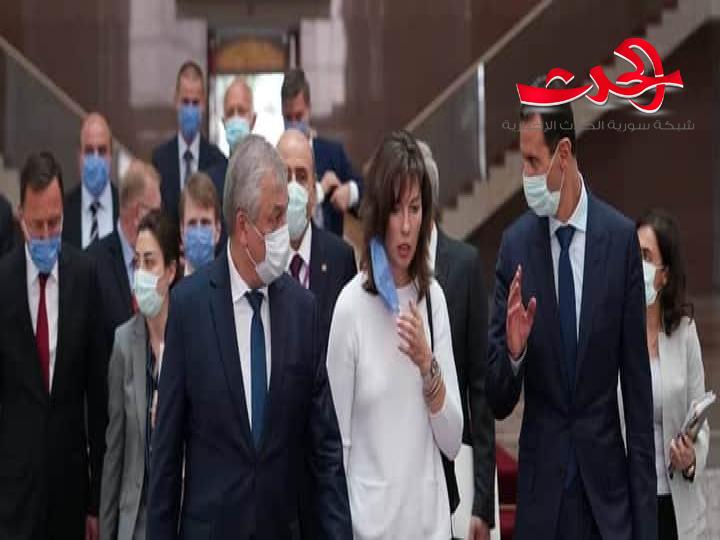 الرئيس الأسد يستقبل المبعوث الخاص للرئيس الروسي فلاديمير بوتين إلى سورية