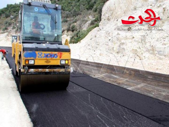 إنجاز طريق طرطوس-الدريكيش.. اختصار المسافة والوقت وإحداث حركة سياحية عمرانية اقتصادية على كامل مساره