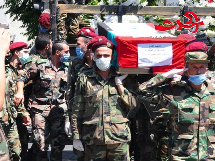 تشييع اللواء محمد طارق الخضراء من مشفى تشرين العسكري إلى مثواه الأخير في مقبرة الدحداح بدمشق