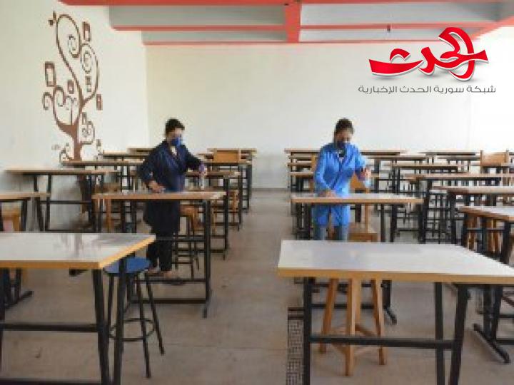 جامعة البعث تبدأ حملة تعقيم لكلياتها