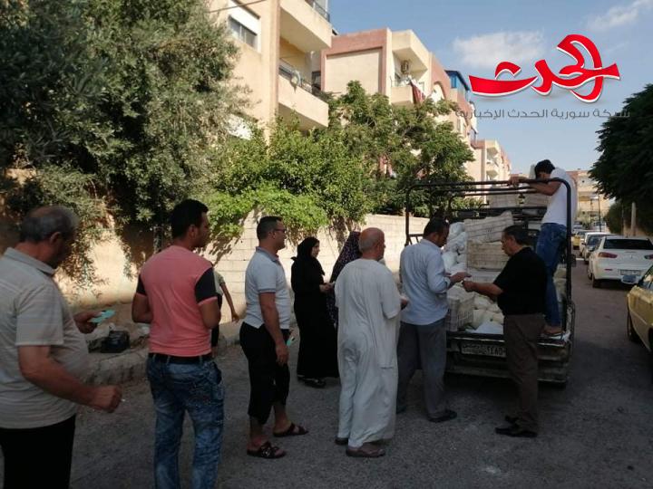 درعا اول منطقة بسورية توصل المواد التموينية لمنزل المواطن