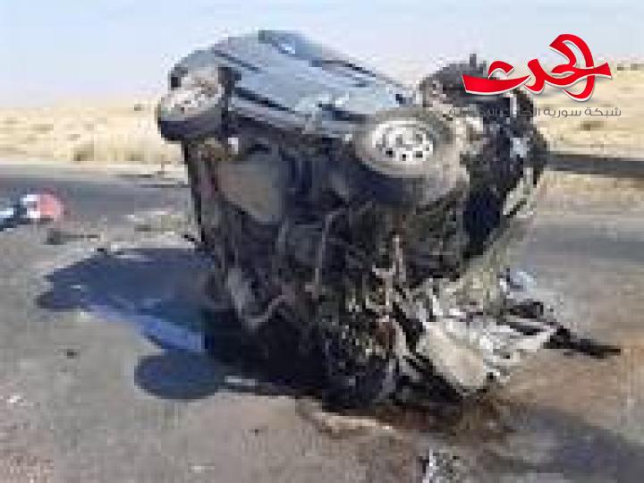 حادث سير يودي بحياة ٣ اشخاص على طريق حمص طرطوس