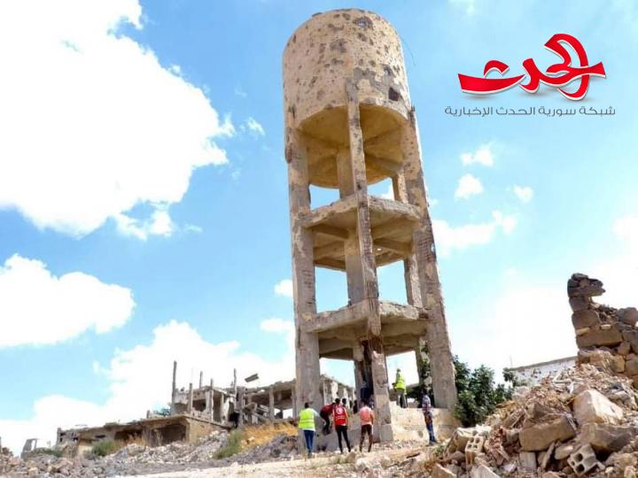 الهلال الأحمر يطلق المرحلة الأولى لتأهيل 8 خزانات بيتونية بريف درعا