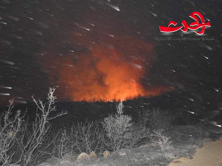 السيطرة جزئياً على حريق جبال عين الكروم بحماة  ولا ضحايا بشرية وتم تحييد المنازل