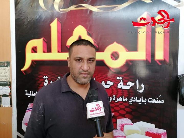 راحة المعلم سفير المحافظة بمعرض المشروعات الصغيرة بحلب